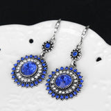 1Pair Elegant Women Crystal Rhinestone Flower Ear Stud Earrings Fashion Jewelry