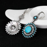 1Pair Elegant Women Crystal Rhinestone Flower Ear Stud Earrings Fashion Jewelry